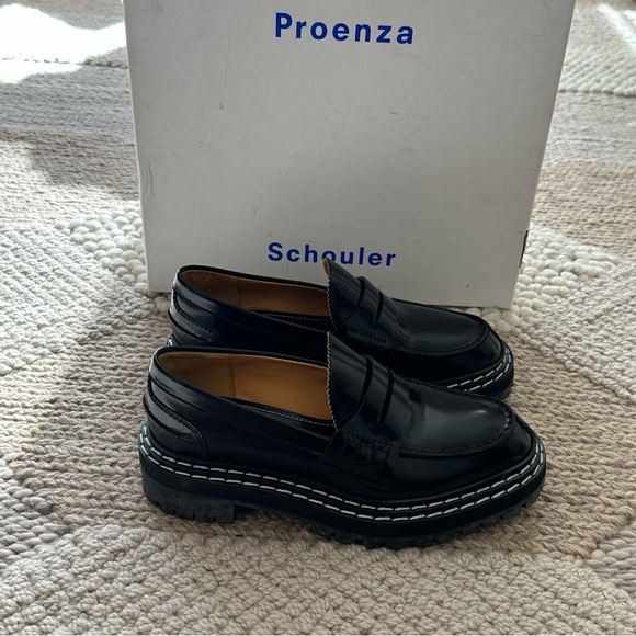 🚫 SOLD: PROENZA SCHOULER Black Lug Sole Platform Loafer - Picture 3 of 10